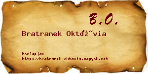 Bratranek Oktávia névjegykártya
